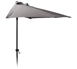 Progarden umbrelă de soare, gri cărbune, 250 cm, semirotundă