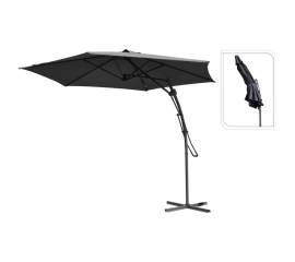 Progarden umbrelă de soare suspendată, gri închis, 300 cm