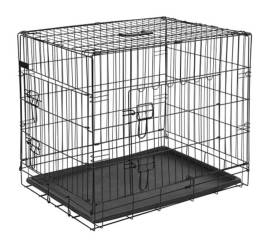 @pet cușcă transport câini, negru, 63x44x50,5 cm, metal, 15001