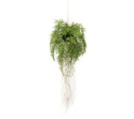 Emerald ferigă artificială suspendată cu rădăcini, 35 cm