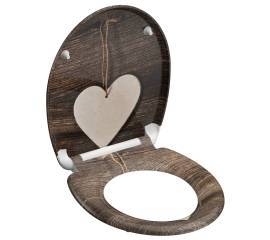 SchÜtte scaun toaletă duroplast, închidere silențioasă, „wood heart”