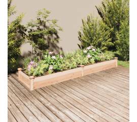Strat de grădină înălțat cu căptușeală, 240x60x25 cm, lemn brad