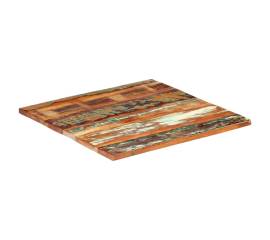 Blat de masă pătrat, 80 x 80 cm, lemn masiv reciclat, 25-27 mm