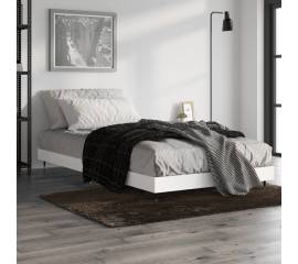Cadru de pat, alb, 90x200 cm, lemn prelucrat
