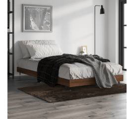 Cadru de pat, stejar maro, 100x200 cm, lemn prelucrat