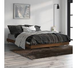 Cadru de pat, stejar maro, 140x190 cm, lemn prelucrat