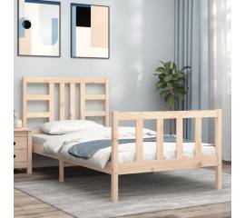 Cadru de pat cu tăblie, 90x190 cm, lemn masiv