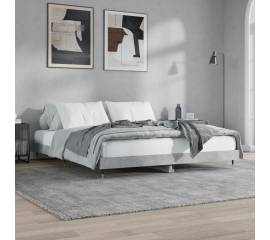 Cadru de pat, gri beton, 120x200 cm, lemn prelucrat