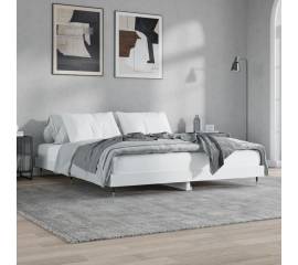 Cadru de pat, alb, 200x200 cm, lemn prelucrat