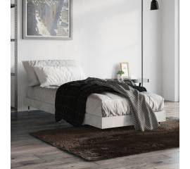 Cadru de pat, gri beton, 75x190 cm, lemn prelucrat
