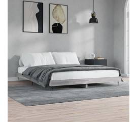 Cadru de pat, gri sonoma, 200x200 cm, lemn prelucrat