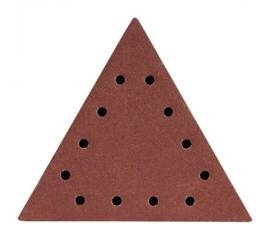 Abrazive/smirghel triunghiular pentru slefuitor perete, cu scai, gauri, p100, set 5 buc, 285 mm, dedra