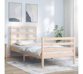 Cadru de pat cu tăblie 2ft6 small single, lemn masiv