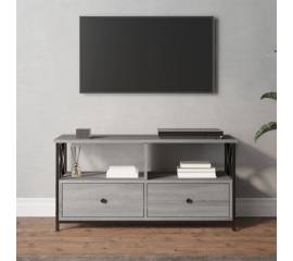 Comodă tv, sonoma gri, 90x33x45 cm, lemn prelucrat & fier