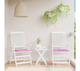 Perne scaun grădină, roz, 2 buc., 50x50x3 cm, textil