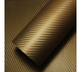 Folie colantare auto Carbon 3D - Gold (3m x 1,27m)