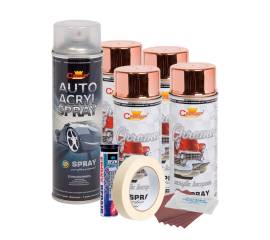 Kit complet reparatie si vopsire jante culoare Cupru Metalic, V4