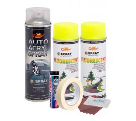 Kit complet reparatie si vopsire jante culoare Galben Fluorescent, V2