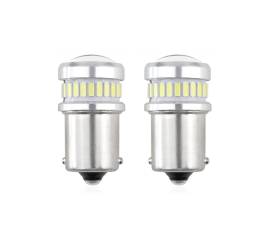 Set becuri auto cu LED CANBUS compatibil P21 R5W/R10W 30 SMD Alb 12V/24V