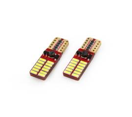 Set becuri auto cu LED CANBUS compatibil T10e W5W 24 SMD Alb 12V/24V