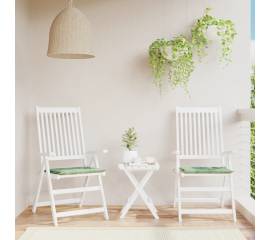 Perne scaun grădină, model frunze, 2 buc., 50x50x3 cm, textil