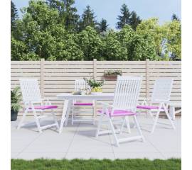 Perne scaun grădină, roz, 4 buc., 50x50x3 cm, textil