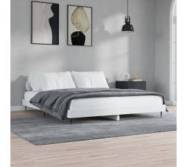 Cadru de pat, alb, 150x200 cm, lemn prelucrat