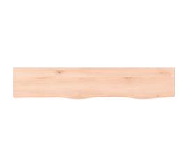 Poliță de perete, 100x20x4 cm, lemn masiv de stejar netratat