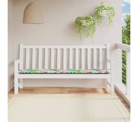 Pernă pentru bancă de grădină, multicolor, 200x50x3 cm, textil