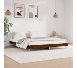 Cadru de pat, stejar maro, 120x200 cm, lemn prelucrat