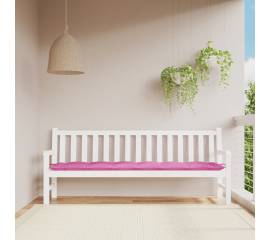 Pernă pentru bancă de grădină, roz, 200x50x7 cm, textil