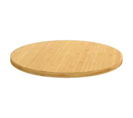 Blat de masă, Ø70x2,5 cm, bambus