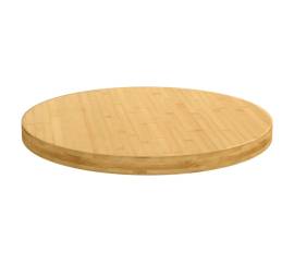Blat de masă, Ø80x4 cm, bambus