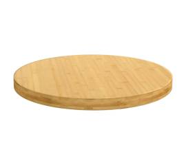 Blat de masă, Ø90x4 cm, bambus