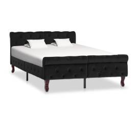 Cadru de pat, negru, 120 x 200 cm, catifea