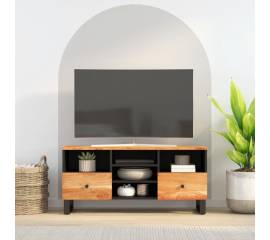 Comodă tv, 100x33x46 cm, lemn masiv de acacia & lemn compozit