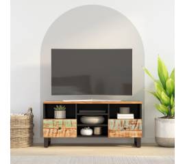 Comodă tv, 100x33x46 cm, lemn masiv reciclat & lemn compozit