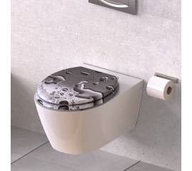 SchÜtte scaun de toaletă cu închidere silențioasă "grey steel"