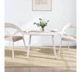 Blat de masă, alb, 100x50x2,5 cm, lemn masiv de pin, oval