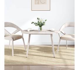 Blat de masă, alb, 90x45x2,5 cm, lemn masiv de pin, oval