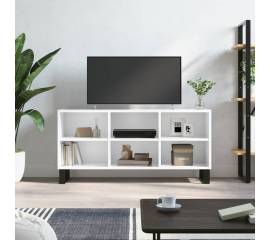 Comodă tv, alb extralucios, 103,5x30x50 cm, lemn compozit