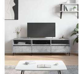 Comodă tv, gri beton, 150x30x44,5 cm, lemn prelucrat