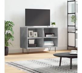 Comodă tv, gri beton, 69,5x30x50 cm, lemn compozit