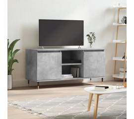 Comodă tv, gri beton, 104x35x50 cm, lemn compozit