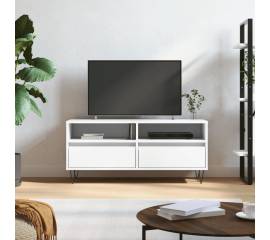 Comodă tv, alb, 100x34,5x44,5 cm, lemn prelucrat