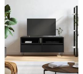 Comodă tv, negru, 100x34,5x44,5 cm, lemn prelucrat