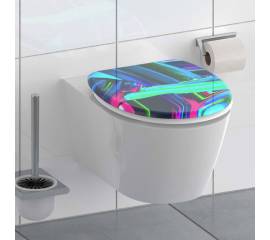 SchÜtte scaun de toaletă cu închidere silențioasă „neon paint”