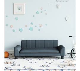 Canapea pentru copii, gri închis, 90x53x30 cm, material textil