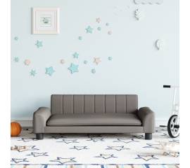 Canapea pentru copii, gri taupe, 90x53x30 cm, material textil
