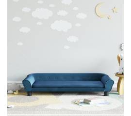 Canapea pentru copii, albastru, 100x50x26 cm, catifea